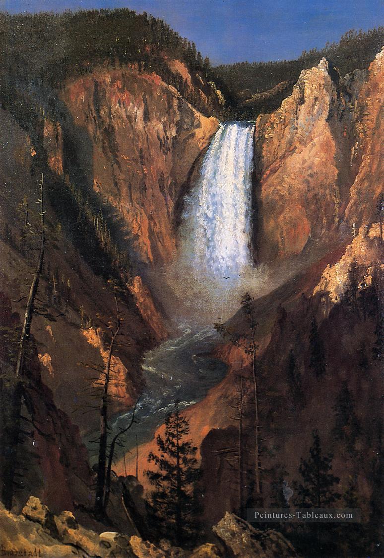 Lower Yellowstone Falls Albert Bierstadt paysage Peintures à l'huile
